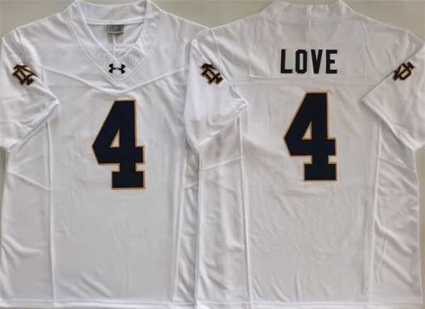 Men's Notre Dame Fighting Irish #4 Jeremiyah Love White 2024 F.U.S.E. Limited Stitched Jersey,We sell and wholesale Men's Notre Dame Fighting Irish #4 Jeremiyah Love White 2024 F.U.S.E. Limited Stitched Jersey on line form chian!